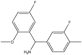 (5-fluoro-2-methoxyphenyl)(3-fluoro-4-methylphenyl)methanamine Struktur