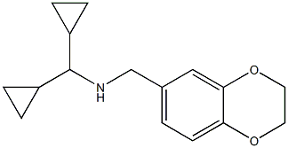 (dicyclopropylmethyl)(2,3-dihydro-1,4-benzodioxin-6-ylmethyl)amine Struktur