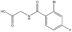 [(2-bromo-4-fluorobenzoyl)amino]acetic acid Struktur