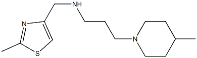 [(2-methyl-1,3-thiazol-4-yl)methyl][3-(4-methylpiperidin-1-yl)propyl]amine Struktur