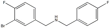 [(3-bromo-4-fluorophenyl)methyl][(4-fluorophenyl)methyl]amine Struktur