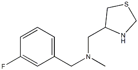 [(3-fluorophenyl)methyl](methyl)(1,3-thiazolidin-4-ylmethyl)amine Struktur