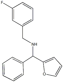 [(3-fluorophenyl)methyl][furan-2-yl(phenyl)methyl]amine Struktur