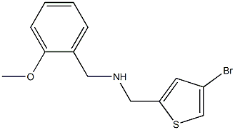 [(4-bromothiophen-2-yl)methyl][(2-methoxyphenyl)methyl]amine Struktur