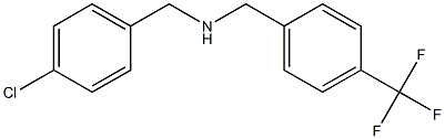 [(4-chlorophenyl)methyl]({[4-(trifluoromethyl)phenyl]methyl})amine Struktur