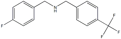 [(4-fluorophenyl)methyl]({[4-(trifluoromethyl)phenyl]methyl})amine Struktur