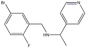 [(5-bromo-2-fluorophenyl)methyl][1-(pyridin-4-yl)ethyl]amine Struktur