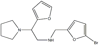 [(5-bromofuran-2-yl)methyl][2-(furan-2-yl)-2-(pyrrolidin-1-yl)ethyl]amine Struktur