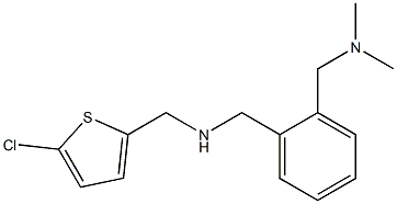 [(5-chlorothiophen-2-yl)methyl]({2-[(dimethylamino)methyl]phenyl}methyl)amine Struktur