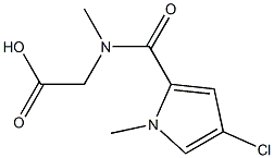 [[(4-chloro-1-methyl-1H-pyrrol-2-yl)carbonyl](methyl)amino]acetic acid Struktur