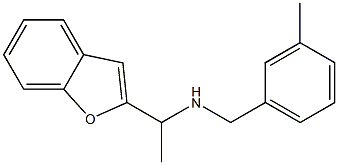 [1-(1-benzofuran-2-yl)ethyl][(3-methylphenyl)methyl]amine Struktur