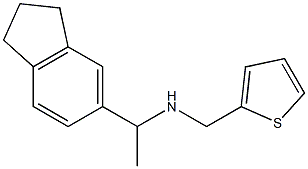 [1-(2,3-dihydro-1H-inden-5-yl)ethyl](thiophen-2-ylmethyl)amine Struktur