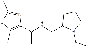 [1-(2,5-dimethyl-1,3-thiazol-4-yl)ethyl][(1-ethylpyrrolidin-2-yl)methyl]amine Struktur