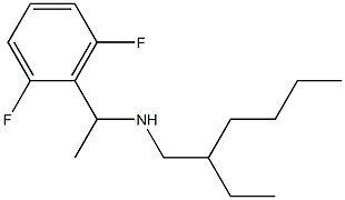 [1-(2,6-difluorophenyl)ethyl](2-ethylhexyl)amine Struktur