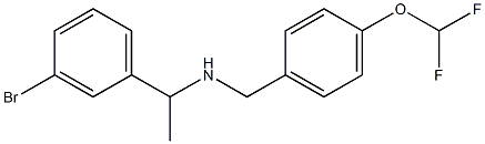 [1-(3-bromophenyl)ethyl]({[4-(difluoromethoxy)phenyl]methyl})amine Struktur