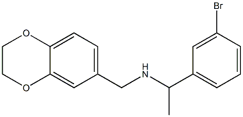 [1-(3-bromophenyl)ethyl](2,3-dihydro-1,4-benzodioxin-6-ylmethyl)amine Struktur