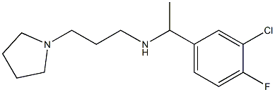 [1-(3-chloro-4-fluorophenyl)ethyl][3-(pyrrolidin-1-yl)propyl]amine Struktur