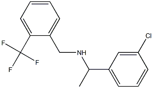 [1-(3-chlorophenyl)ethyl]({[2-(trifluoromethyl)phenyl]methyl})amine Struktur