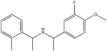 [1-(3-fluoro-4-methoxyphenyl)ethyl][1-(2-methylphenyl)ethyl]amine Struktur