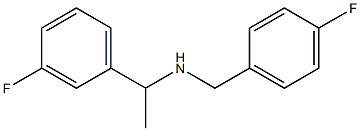 [1-(3-fluorophenyl)ethyl][(4-fluorophenyl)methyl]amine Struktur