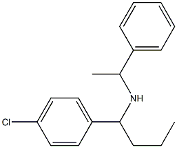 [1-(4-chlorophenyl)butyl](1-phenylethyl)amine Struktur