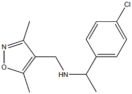 [1-(4-chlorophenyl)ethyl][(3,5-dimethyl-1,2-oxazol-4-yl)methyl]amine Struktur