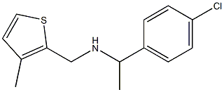 [1-(4-chlorophenyl)ethyl][(3-methylthiophen-2-yl)methyl]amine Struktur