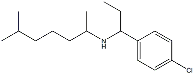 [1-(4-chlorophenyl)propyl](6-methylheptan-2-yl)amine Struktur