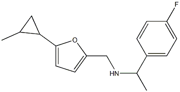 [1-(4-fluorophenyl)ethyl]({[5-(2-methylcyclopropyl)furan-2-yl]methyl})amine Struktur