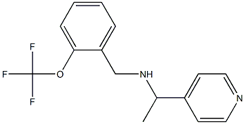 [1-(pyridin-4-yl)ethyl]({[2-(trifluoromethoxy)phenyl]methyl})amine Struktur