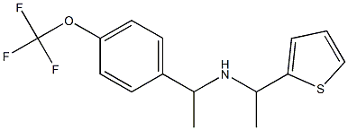 [1-(thiophen-2-yl)ethyl]({1-[4-(trifluoromethoxy)phenyl]ethyl})amine Struktur