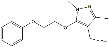 [1,3-dimethyl-5-(2-phenoxyethoxy)-1H-pyrazol-4-yl]methanol Struktur