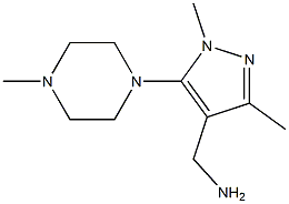 [1,3-dimethyl-5-(4-methylpiperazin-1-yl)-1H-pyrazol-4-yl]methanamine Struktur