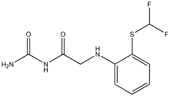 [2-({2-[(difluoromethyl)sulfanyl]phenyl}amino)acetyl]urea Struktur