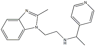 [2-(2-methyl-1H-1,3-benzodiazol-1-yl)ethyl][1-(pyridin-4-yl)ethyl]amine Struktur