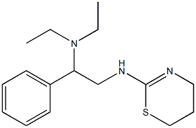 [2-(5,6-dihydro-4H-1,3-thiazin-2-ylamino)-1-phenylethyl]diethylamine Struktur