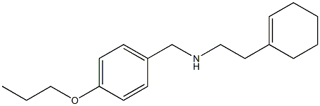 [2-(cyclohex-1-en-1-yl)ethyl][(4-propoxyphenyl)methyl]amine Struktur