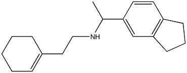 [2-(cyclohex-1-en-1-yl)ethyl][1-(2,3-dihydro-1H-inden-5-yl)ethyl]amine Struktur