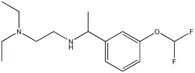 [2-(diethylamino)ethyl]({1-[3-(difluoromethoxy)phenyl]ethyl})amine Struktur