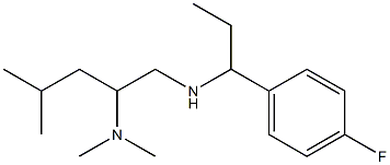 [2-(dimethylamino)-4-methylpentyl][1-(4-fluorophenyl)propyl]amine Struktur