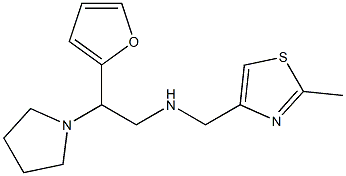 [2-(furan-2-yl)-2-(pyrrolidin-1-yl)ethyl][(2-methyl-1,3-thiazol-4-yl)methyl]amine Struktur