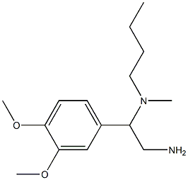 [2-amino-1-(3,4-dimethoxyphenyl)ethyl](butyl)methylamine Struktur