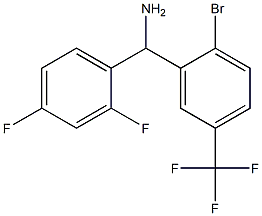 [2-bromo-5-(trifluoromethyl)phenyl](2,4-difluorophenyl)methanamine Struktur