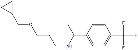 [3-(cyclopropylmethoxy)propyl]({1-[4-(trifluoromethyl)phenyl]ethyl})amine Struktur