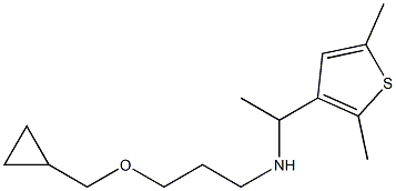 [3-(cyclopropylmethoxy)propyl][1-(2,5-dimethylthiophen-3-yl)ethyl]amine Struktur