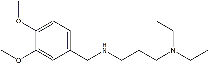 [3-(diethylamino)propyl][(3,4-dimethoxyphenyl)methyl]amine Struktur