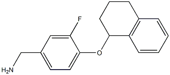 [3-fluoro-4-(1,2,3,4-tetrahydronaphthalen-1-yloxy)phenyl]methanamine Struktur