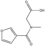 [3-furoyl(methyl)amino]acetic acid Struktur