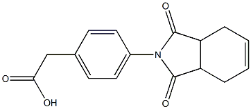 [4-(1,3-dioxo-1,3,3a,4,7,7a-hexahydro-2H-isoindol-2-yl)phenyl]acetic acid Struktur