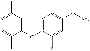 [4-(2,5-dimethylphenoxy)-3-fluorophenyl]methanamine Struktur